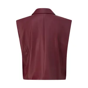 Women's Leather Gilet QS image-1