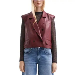 Women's Leather Gilet QS image-2