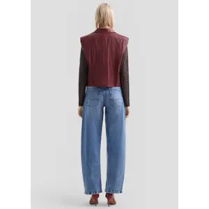 Women's Leather Gilet QS image-4