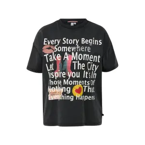 Women's Washed Effect T-Shirt QS Boyfriend image-0