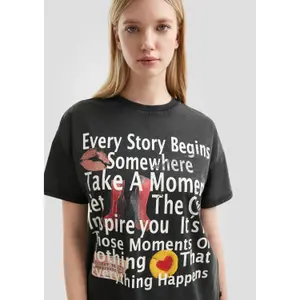Women's Washed Effect T-Shirt QS Boyfriend image-3
