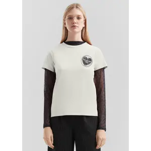 Women's Cotton Shirt with Small Placed Pattern QS image-6