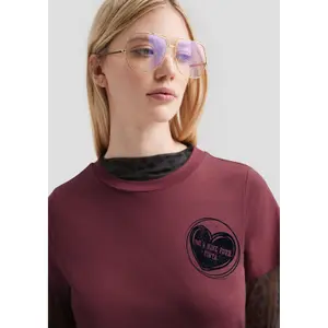 Women's Cotton Shirt with Small Placed Pattern QS image-3