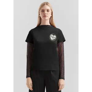 Women's Cotton Shirt with Small Placed Pattern QS image-6