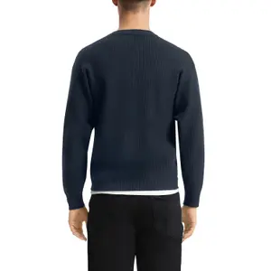 Ribbed Layered Knit Pullover QS image-5