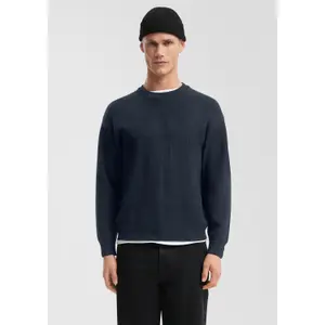 Ribbed Layered Knit Pullover QS image-6
