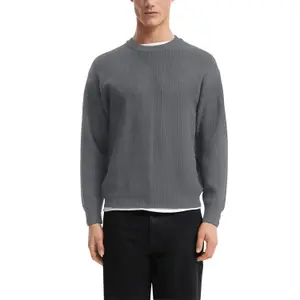 Ribbed Layered Knit Pullover QS image-2