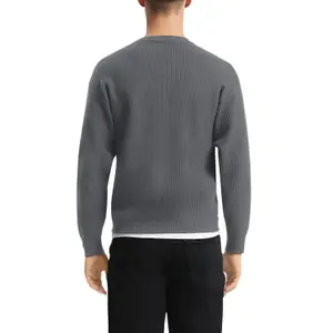 Ribbed Layered Knit Pullover QS image-5