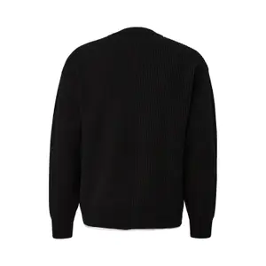 Ribbed Layered Knit Pullover QS image-1