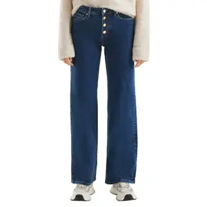 High-Waisted Casual Wide Leg Jeans for Women QS Catie image-2