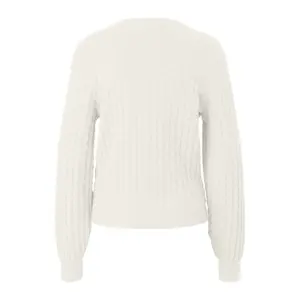 Women's Round Neck Pullover with Honeycomb Structure QS image-1