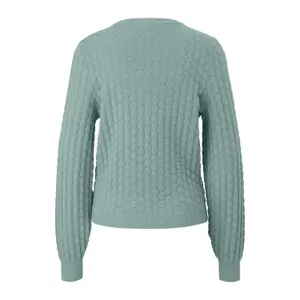 Women's Round Neck Pullover with Honeycomb Structure QS image-1