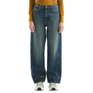 High Waist Wide Leg Balloon Baggy Jeans for Women QS image-2