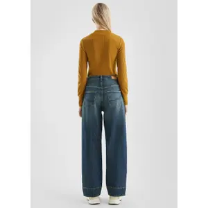 High Waist Wide Leg Balloon Baggy Jeans for Women QS image-4