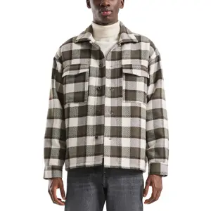 Plaid Shirt with Fleece Lining QS image-2