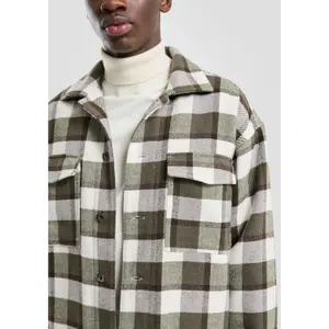 Plaid Shirt with Fleece Lining QS image-3