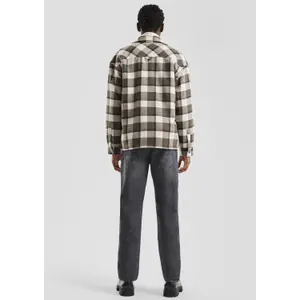 Plaid Shirt with Fleece Lining QS image-4