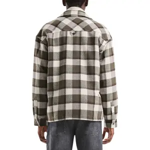Plaid Shirt with Fleece Lining QS image-5