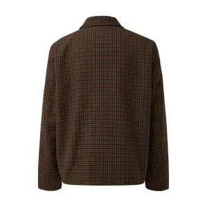 Houndstooth Pattern Jacket with Embroidery QS image-1
