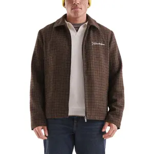 Houndstooth Pattern Jacket with Embroidery QS image-2