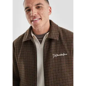 Houndstooth Pattern Jacket with Embroidery QS image-3
