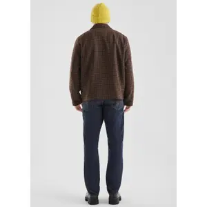 Houndstooth Pattern Jacket with Embroidery QS image-4