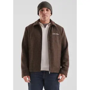 Houndstooth Pattern Jacket with Embroidery QS image-6