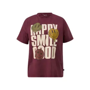 Casual Cotton T-shirt with Front Print for Women QS image-0