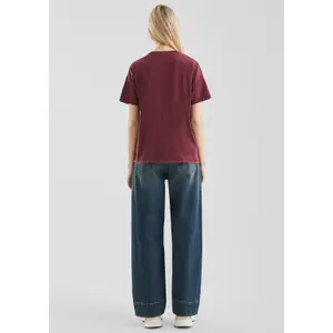 Casual Cotton T-shirt with Front Print for Women QS image-4