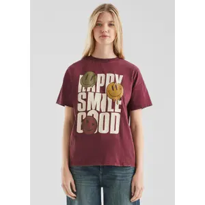 Casual Cotton T-shirt with Front Print for Women QS image-6