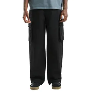 Loose Fit Straight Leg Cargo Jeans QS image-2