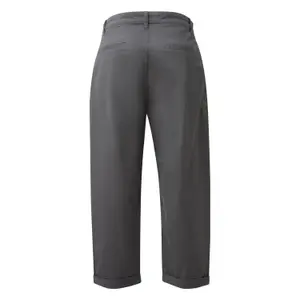 Straight Pleated Trousers in Washed Fabric QS image-1
