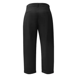 Straight Pleated Trousers in Washed Fabric QS image-1