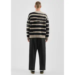 Straight Pleated Trousers in Washed Fabric QS image-4