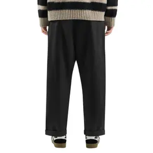 Straight Pleated Trousers in Washed Fabric QS image-5