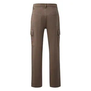 Mid-Rise Slim Fit Cotton Twill Cargo Trousers QS image-1