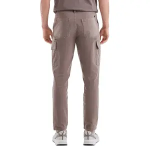 Mid-Rise Slim Fit Cotton Twill Cargo Trousers QS image-5