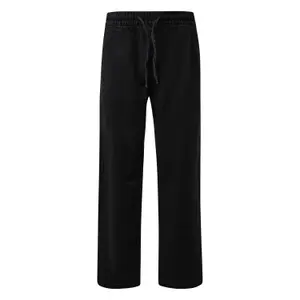 Washed Cotton Serge Jogging Trousers with Drawstring QS image-0