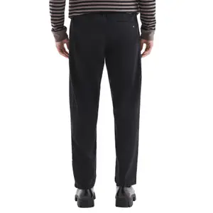 Washed Cotton Serge Jogging Trousers with Drawstring QS image-5