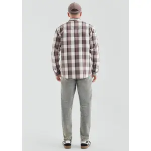 Long Sleeve Check Shirt with Classic Button Closure QS image-4