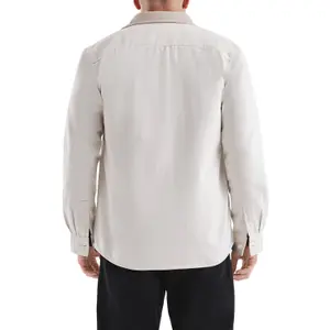 Long Sleeve Two-Tone Overshirt with Chest Pocket QS image-5