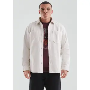 Long Sleeve Two-Tone Overshirt with Chest Pocket QS image-6