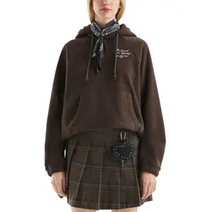 Women's Trendy Embroidered Fleece Hooded Sweatshirt QS image-2
