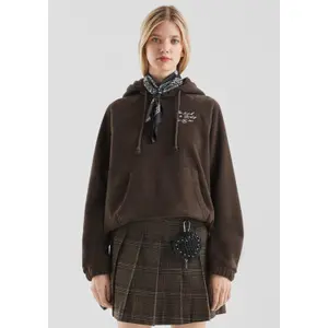 Women's Trendy Embroidered Fleece Hooded Sweatshirt QS image-6