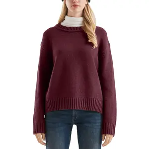 Soft Loose Fit Knit Jumper Women QS image-2