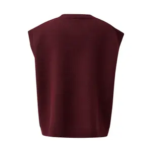 Women's Sleeveless Jacquard Pattern Knit Top QS image-1