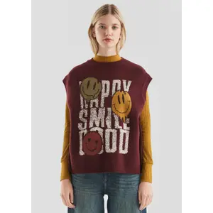 Women's Sleeveless Jacquard Pattern Knit Top QS image-6