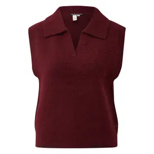 Women's Plush Knit Polo Sweater QS image-0