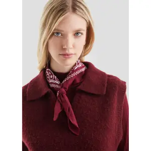 Women's Plush Knit Polo Sweater QS image-3