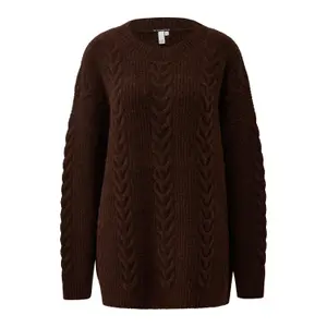 Soft Oversized Cable Knit Jumper for Women QS image-0